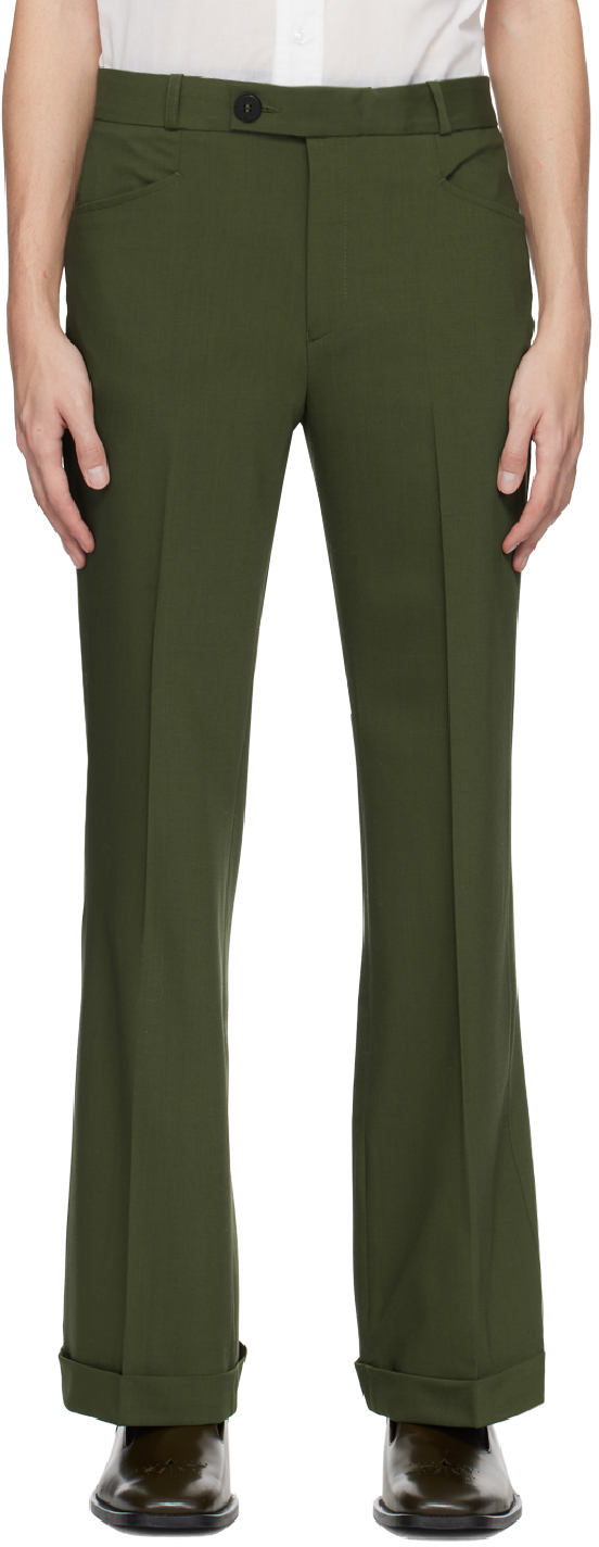 Ernest W Baker Green 70's Trousers In Dark Green