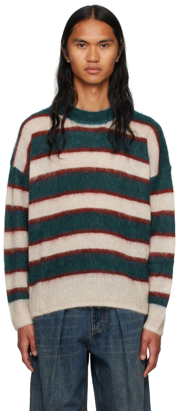 Isabel Marant: Blue & Off-White Drussellh Sweater | SSENSE