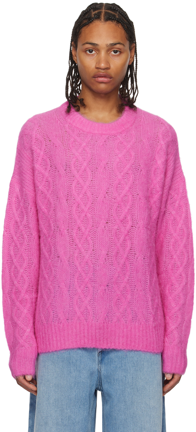 Shop Isabel Marant Pink Anson Sweater In 40fk Fluo Pink