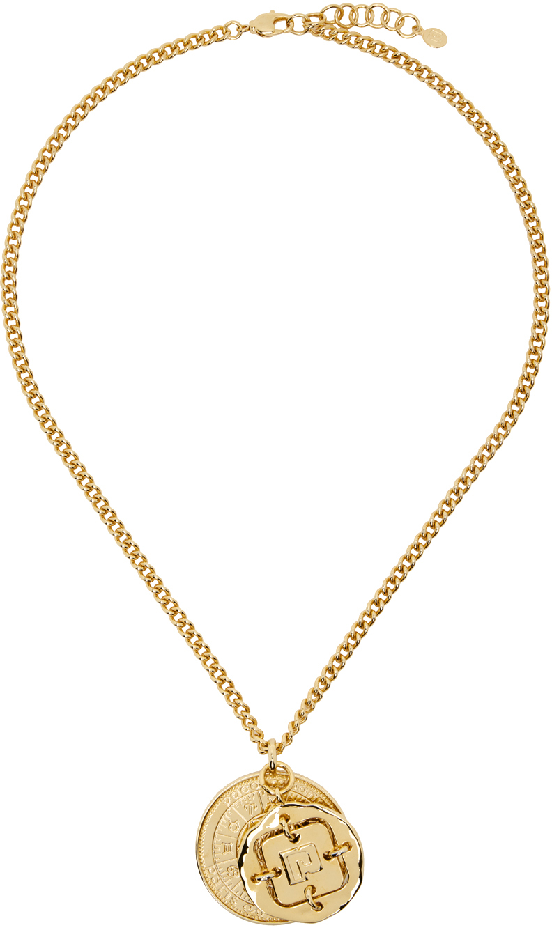 Paco Rabanne Gold Curb Chain Necklace In P710 Gold