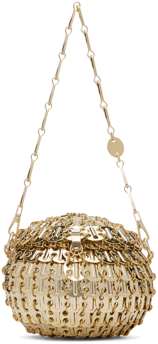 Shop Paco Rabanne Gold Small 1969 Bag In P711 Light Gold
