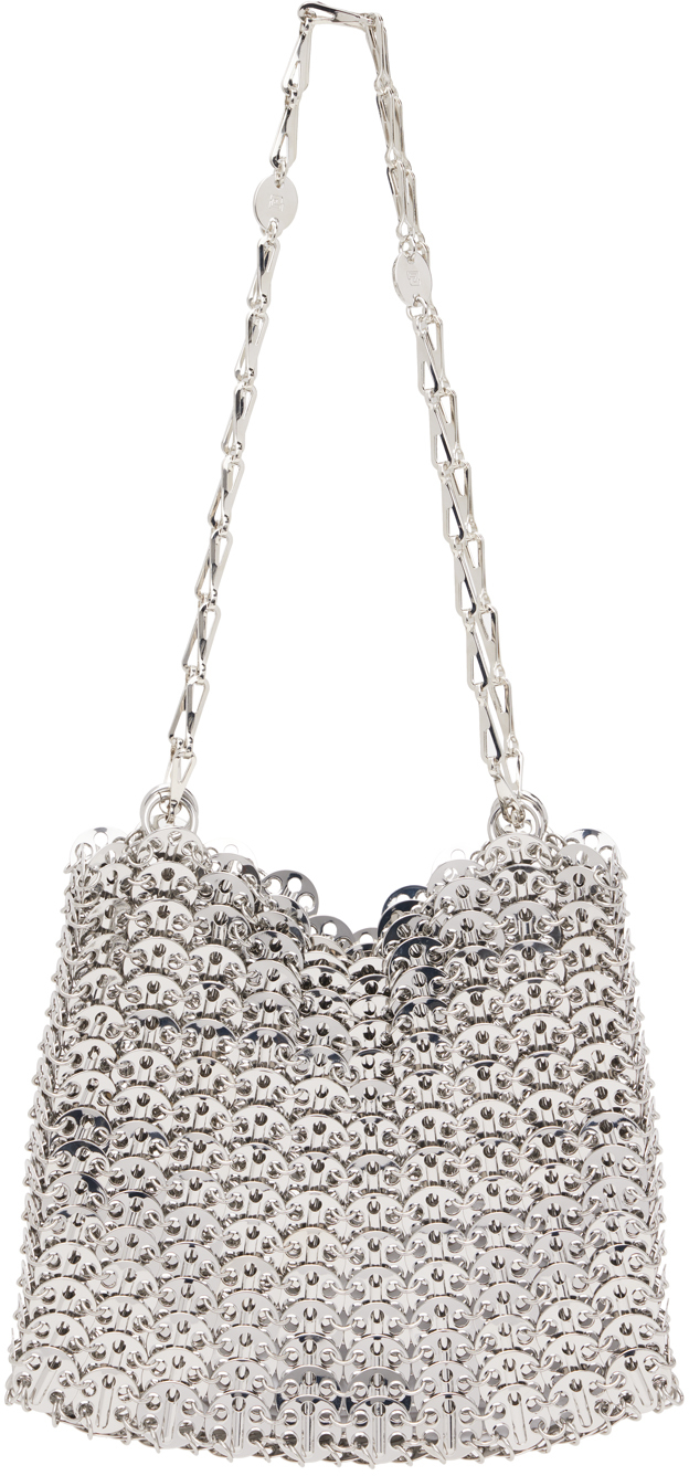 RABANNE SILVER ICONIC 1969 TOTE