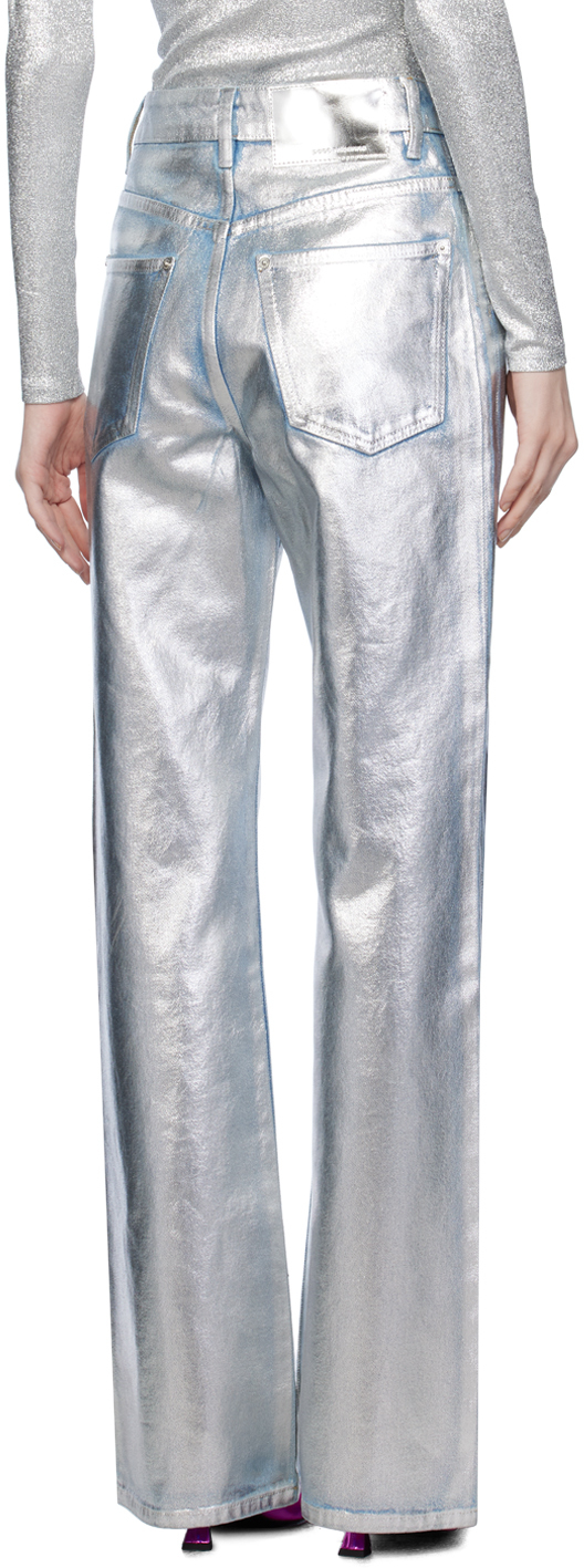 RABANNE SILVER METALLIC JEANS 