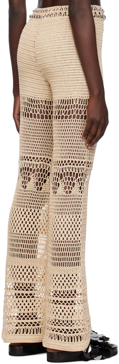 Rabanne Pantalon In P253 Shiny Beige