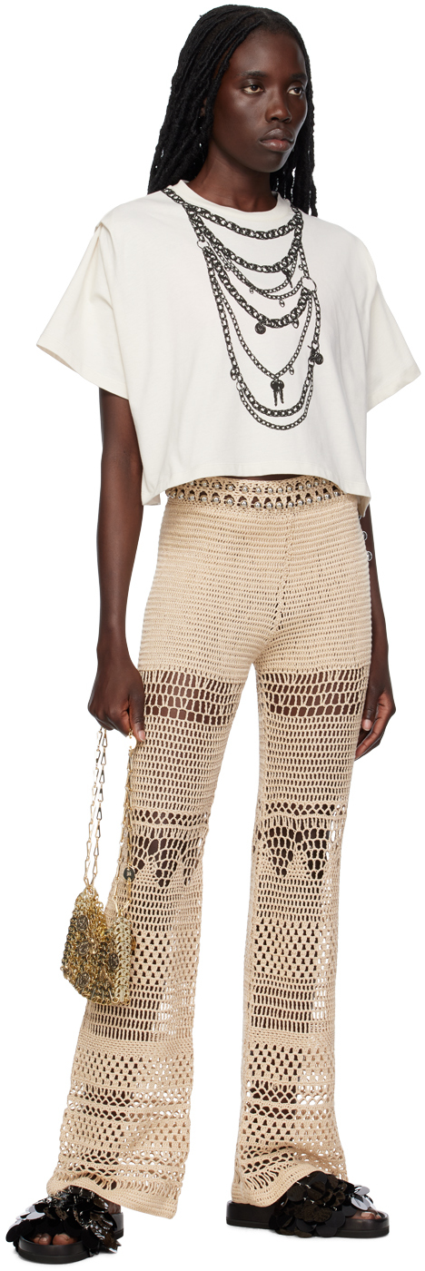 Rabanne Pantalon In P253 Shiny Beige