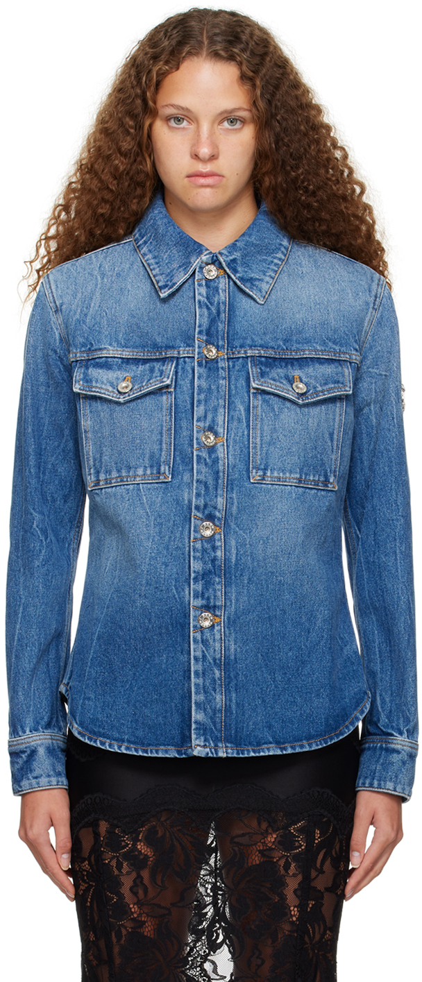 Blue saint hot sale denim shirt