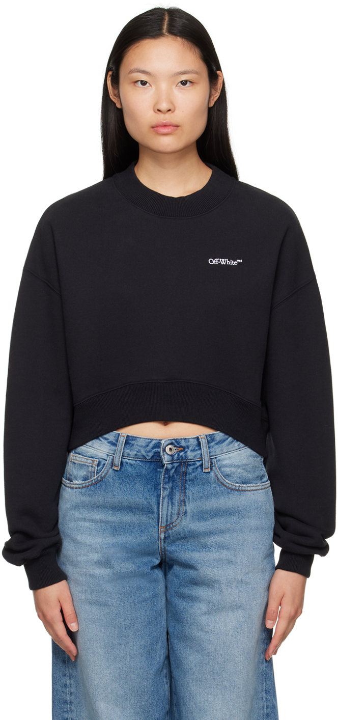 Off white cropped sweatshirt hotsell