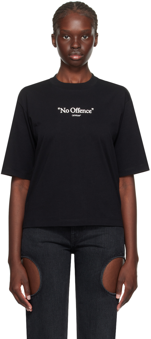 Off-White: Black 'No Offence' T-Shirt | SSENSE
