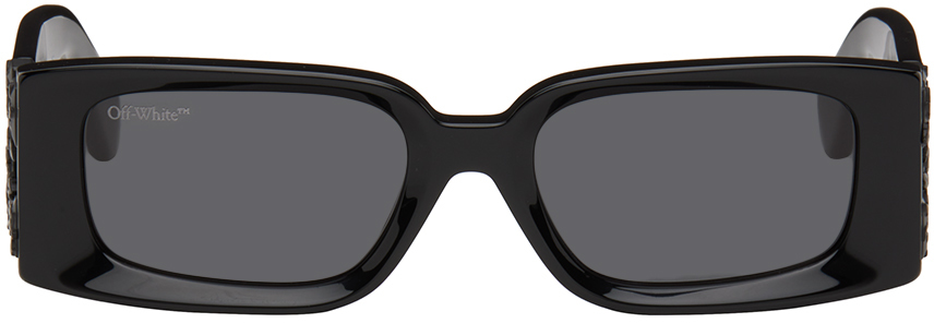 Off-white Black Roma Sunglasses In Black Dark Grey