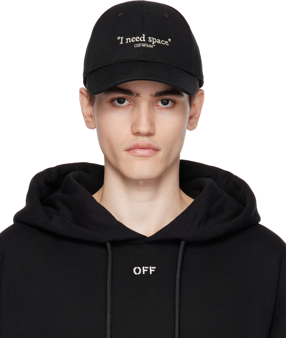 Off-white Black Give Me Space Cap In Black Ivory
