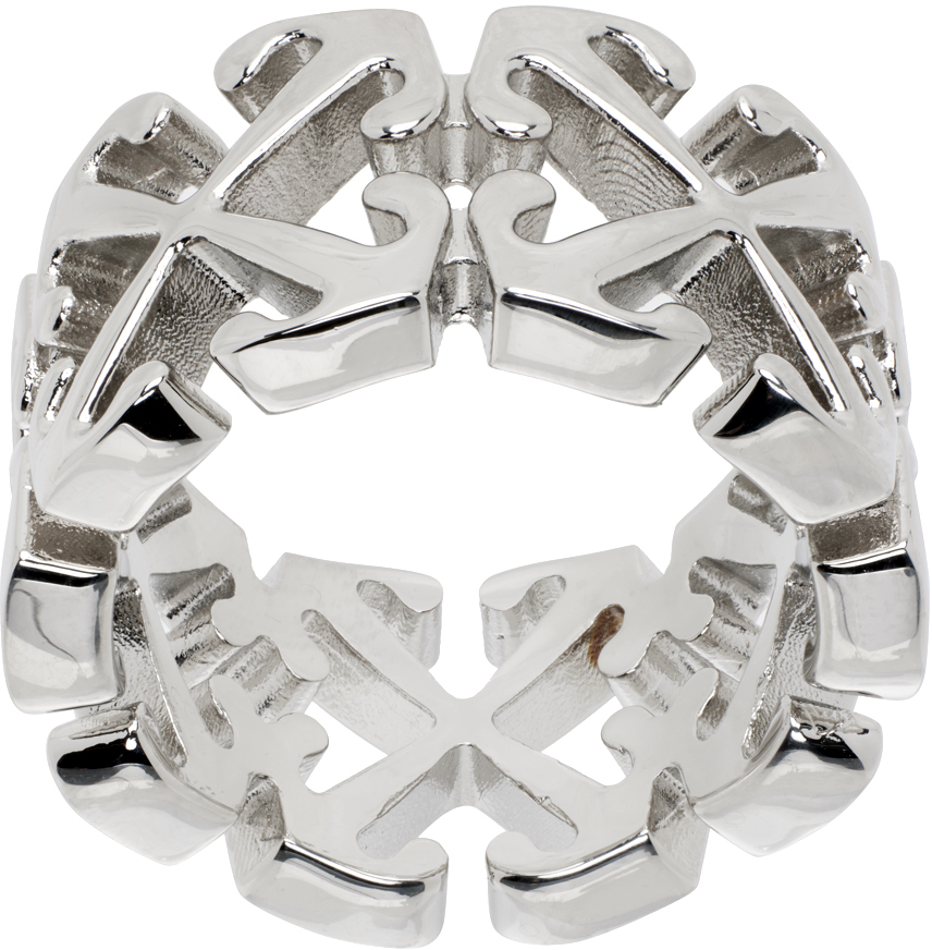 OFF-WHITE Multi Arrow Silver-Tone Ring for Men | Silver tone, Rings for  men, Silver