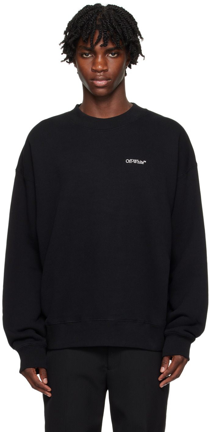 Off-White: Black Lunar Arrow Sweatshirt | SSENSE