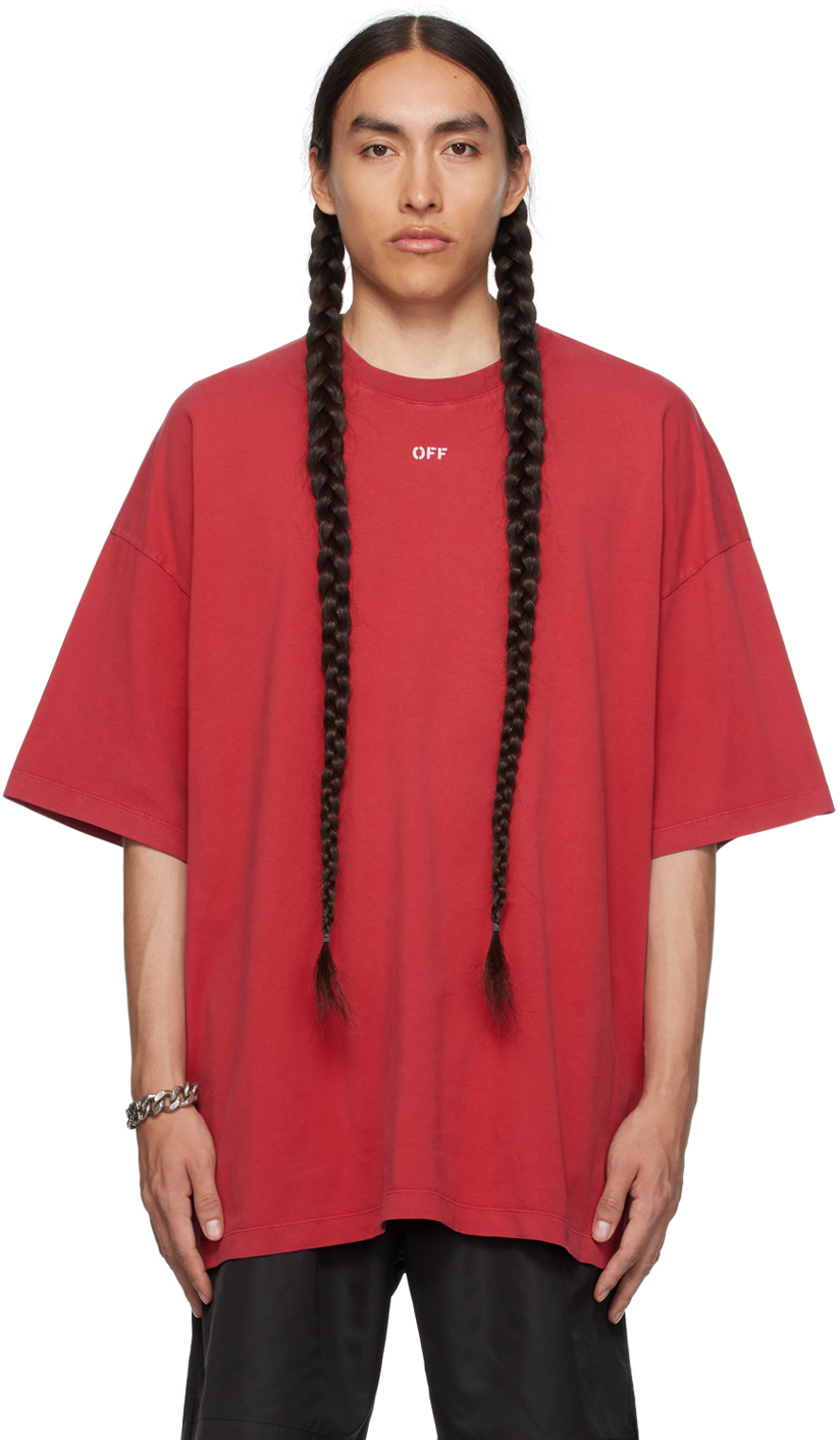 Off-White: Red Matthew T-Shirt | SSENSE