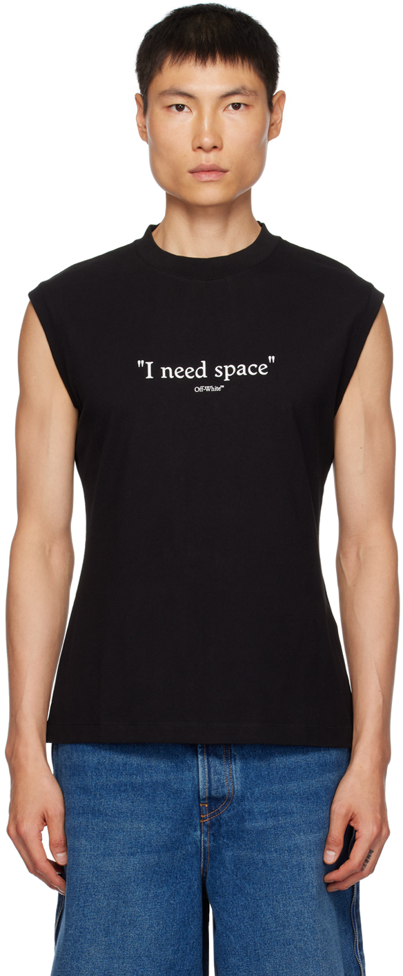 Off-white Black Give Me Space Tank Top In Black White