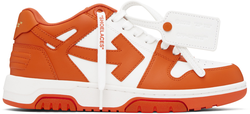 Off-white Orange & White Out Of Office Sneakers In White Orange