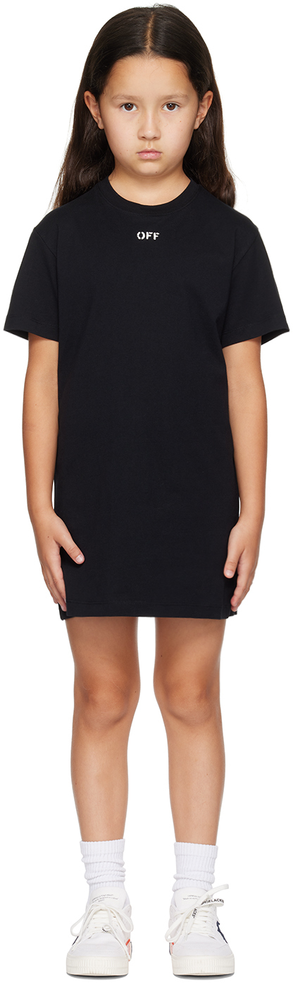 Kids Black Off Stamp Dress by Off-White | SSENSE