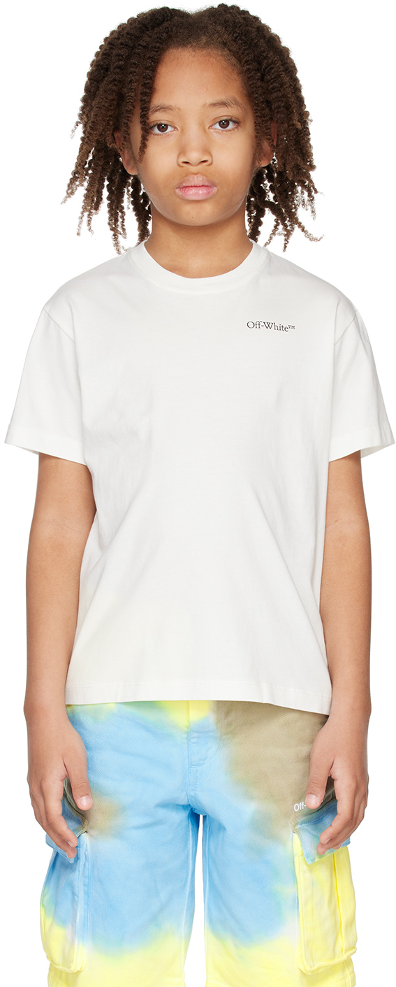 Off-white Babies' Kids White Classic Arrow T-shirt In White Black