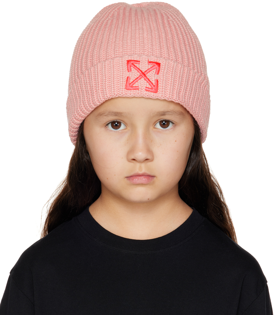 Off-White Kids Pink Arrow Beanie