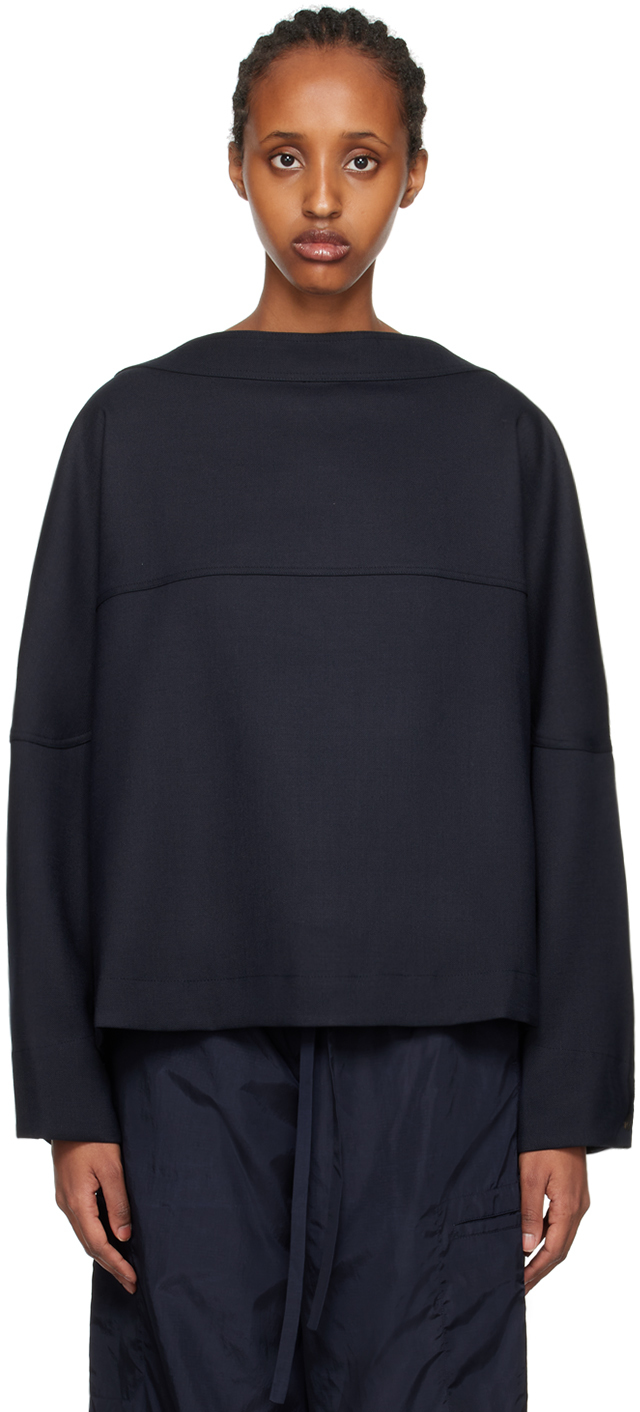 Studio Nicholson: Navy Velho Long Sleeve T-Shirt | SSENSE