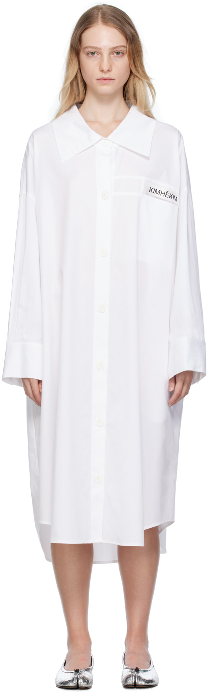 関税送料込*KIMHEKIM* ホワイト 1.5 Shirt ミディアムワンピース 関税送料込*KIMHEKIM* ホワイト 1.5 Shirt ミディアムワンピース
