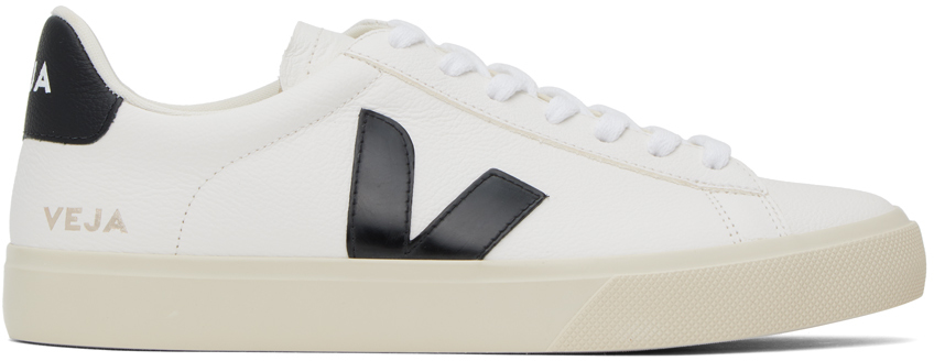 Veja Campo Flat-laces Sneakers In Extra White/black