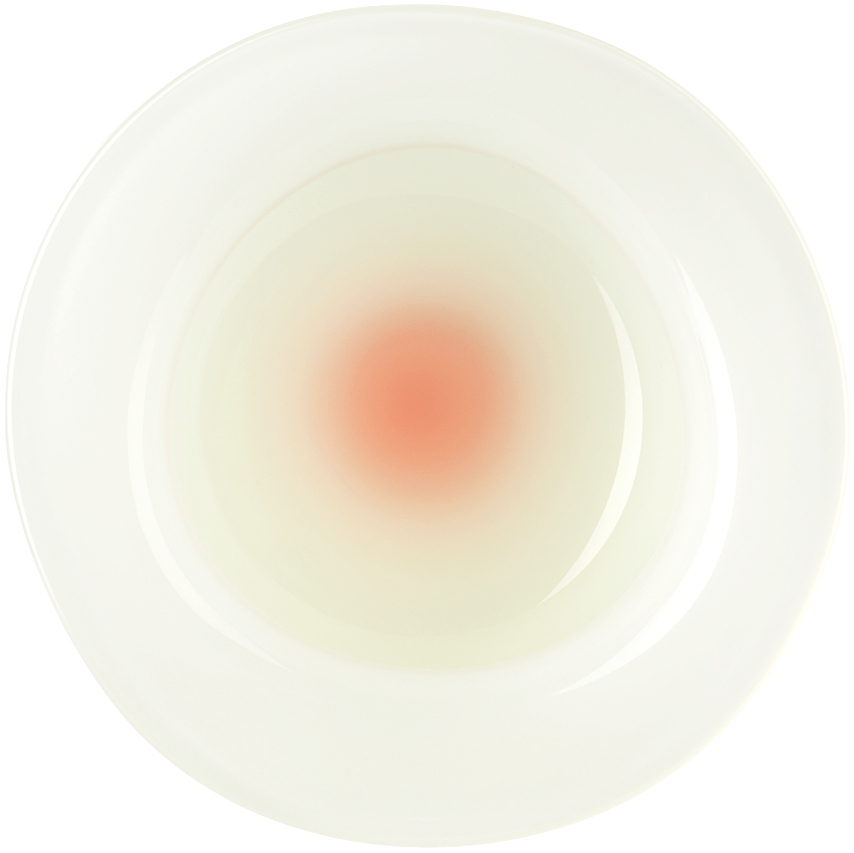 Helle Mardahl White & Orange 'the Perfect' Bowl In Coconut & Grapefruit