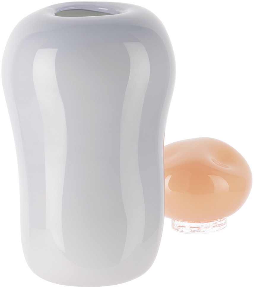 Helle Mardahl Orange & Blue Bon Bon Mega Vase In Melon & Blueberry