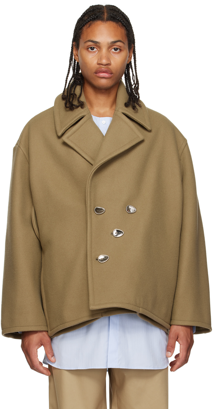 T/SEHNE Beige Double-Layered Peacoat | Smart Closet