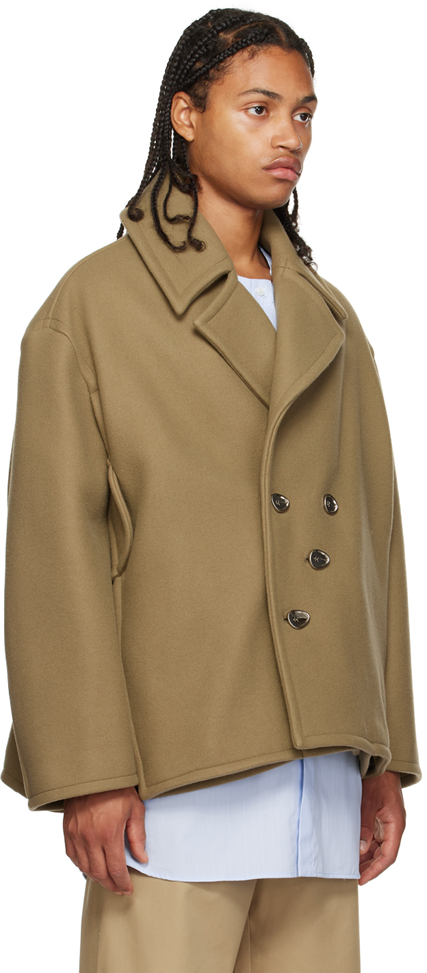 T/SEHNE Beige Double-Layered Peacoat | Smart Closet