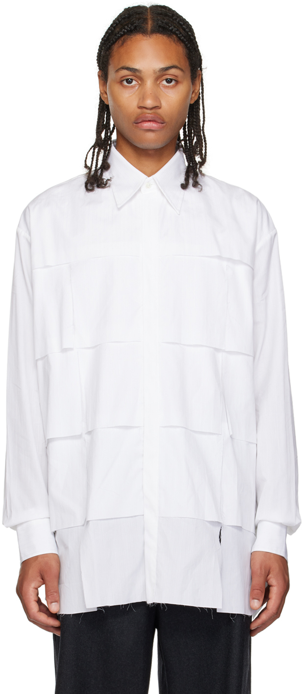 T/sehne White Slashed Classic Shirt
