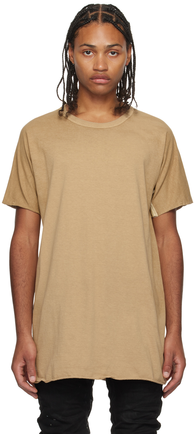 Brown Taped Seams T-Shirt