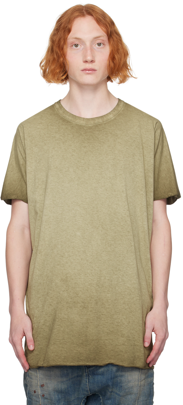 Khaki Taped Seams T-Shirt