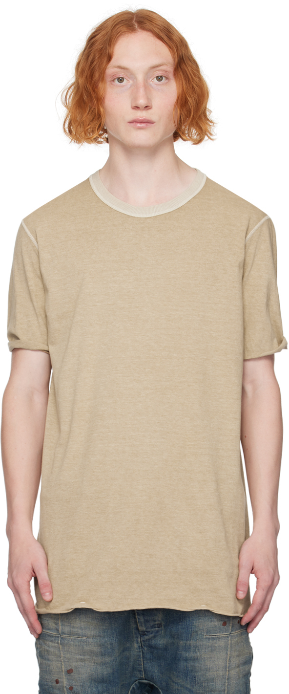 Beige Object-Dyed T-Shirt