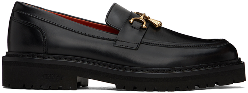 Soulland Black Vinny's Edition Palace Loafers In Black Crust