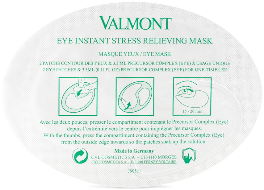 Valmont Instant Stress Relieving Eye Mask, 5 X 3.3 ml In N/a