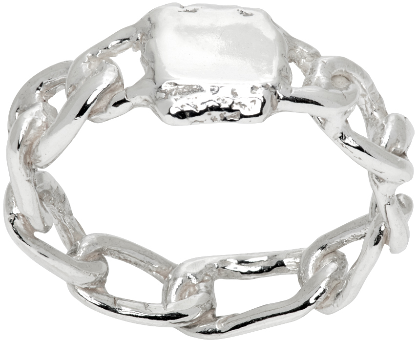 Pearls Before Swine Silver Bardo Link Ring In .925 Silver