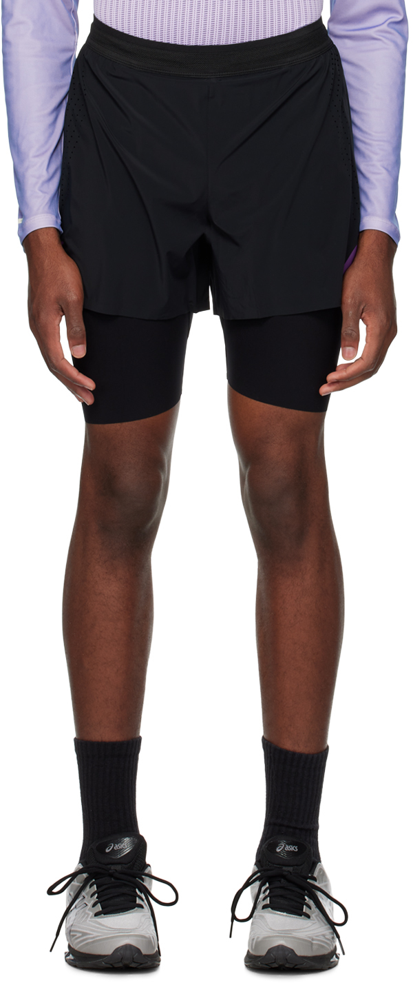 Shop Soar Black Dual Shorts