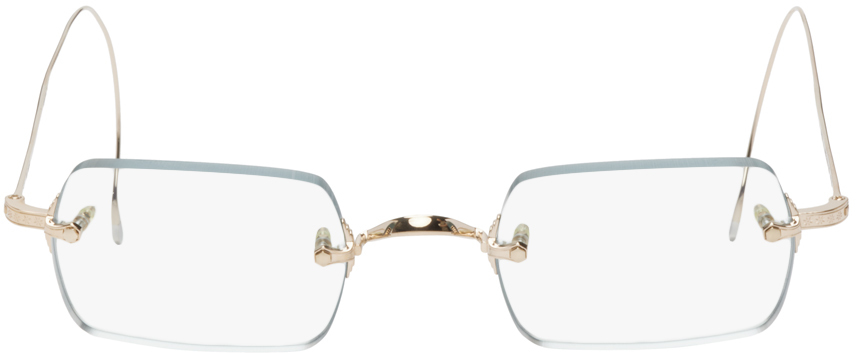 Garrett Leight Gold Banzai S Sunglasses In 12kwg/grnwsh