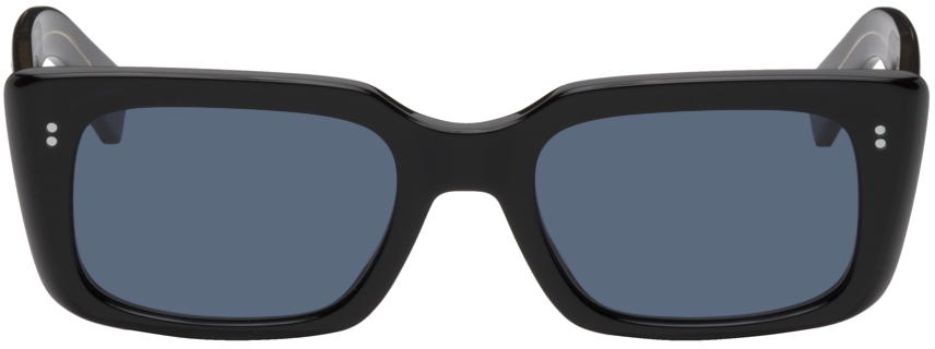 Shop Garrett Leight Black Gl 3030 Sunglasses In Bk/sfnvy