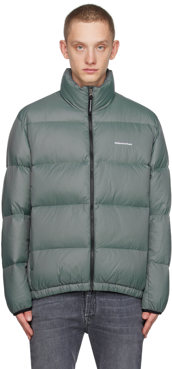 Gray Lightweight Down Jacket by thisisneverthat on Sale