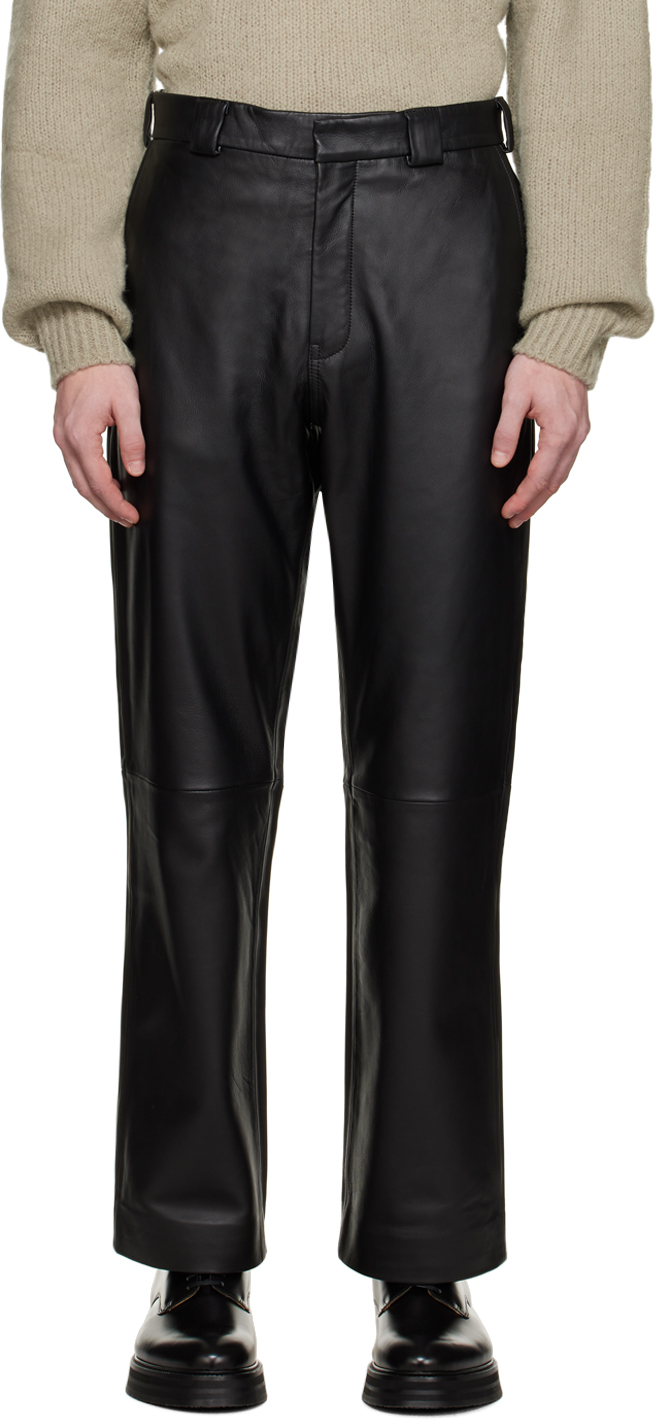 Black Jayden Leather Pants