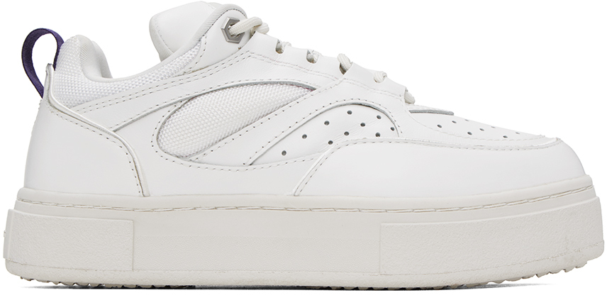 Shop Eytys White Sidney Sneakers In Leather White