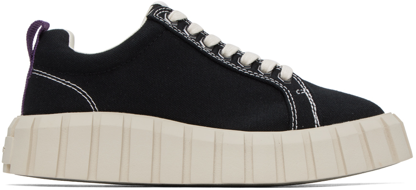 Eytys Black Odessa Trainers In Canvas Black