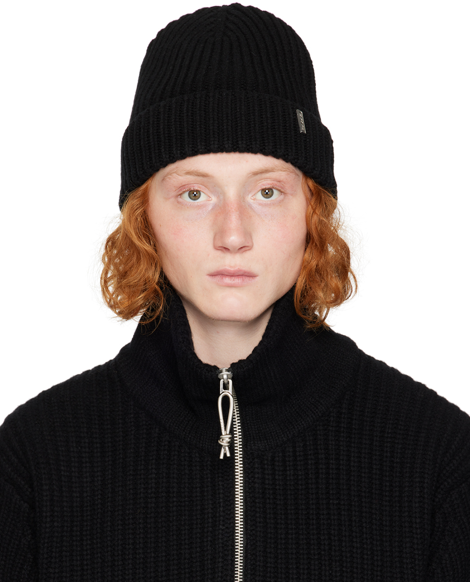 Black Ace Beanie by EYTYS on Sale