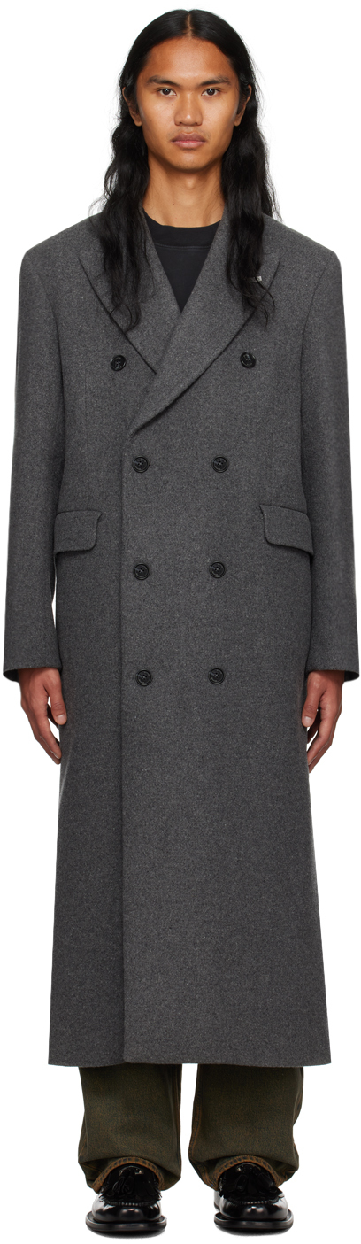 Eytys Genesis Double-breasted Midi Coat In Anthracite