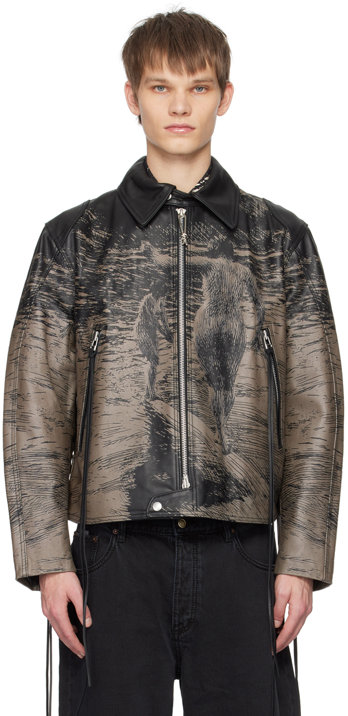 Black & Brown Dixon Leather Jacket
