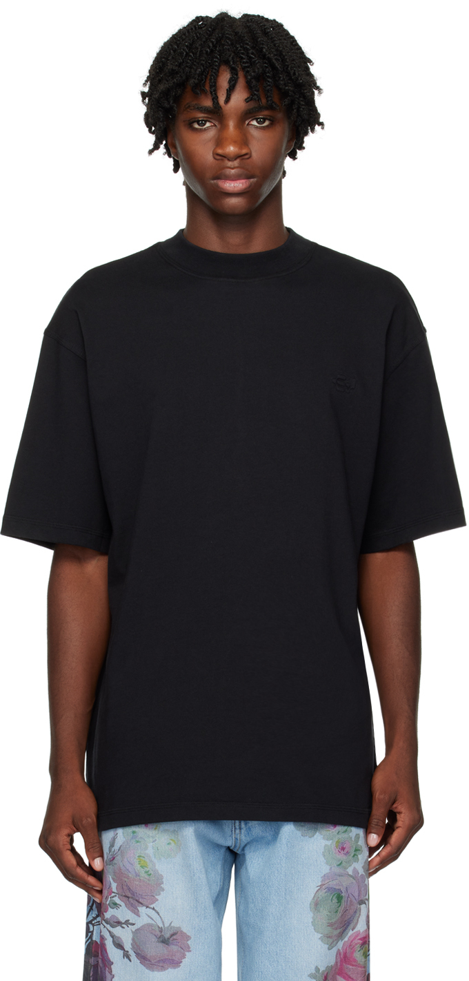 【Eytys】 フェリスTシャツ ブラック オーガニックコットン Black Ferris T-Shirt by EYTYS on Sale