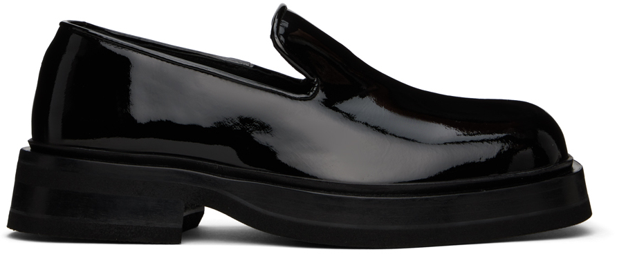 Eytys Black Chateau Loafers In Patent Black