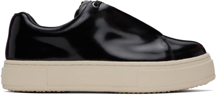 Eytys Black Doja Sneakers In Leather Black