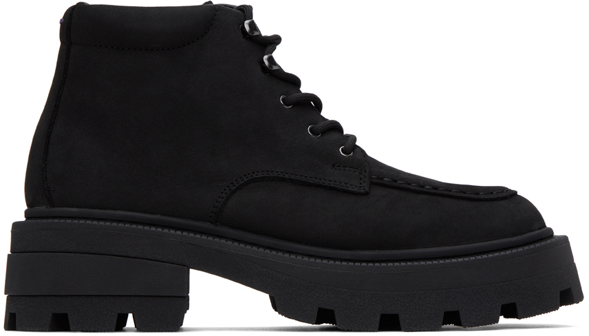 Eytys Black Tribeca Boots In Nubuck Black